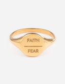 Gold Faith Over Fear Ring