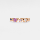 Multi-Stone Natural Crystal Band Ring