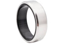 Two-Tone Black Stainless Steel Ring