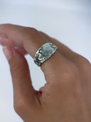 1891 Engraved Sterling Silver Spoon Ring (Only 1 Available)
