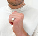 Silver Square Signet Ring