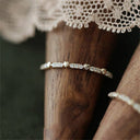 Gold Heart Pave Setting Thin Stackable Ring