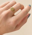Gold Faith Over Fear Ring