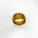 Gold Hammered Spoon Ring