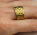 Gold Hammered Spoon Ring