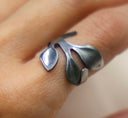 Silver Leaf Spoon Ring
