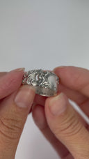 Antique Orchid Sterling Silver Spoon Ring (Only 1 Available)